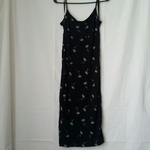 Ann Taylor Maxi Dress 6 Black flower Print